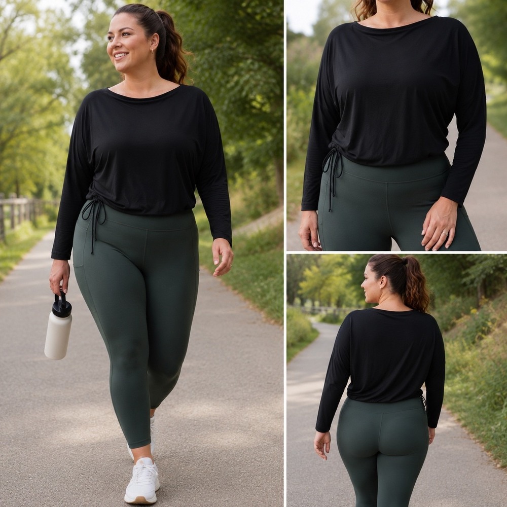 Athleta Cool Down Top Large Black Crop Tie Waist Yoga UPF 25 Odor Control NWT